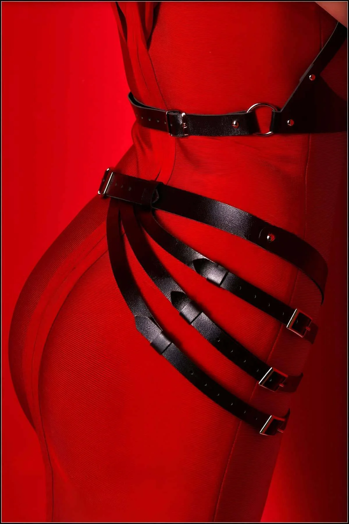 Elbise Kemeri, Şık Kadın Deri Kemer, Tarz Kemer Harness Takım - Brf1139