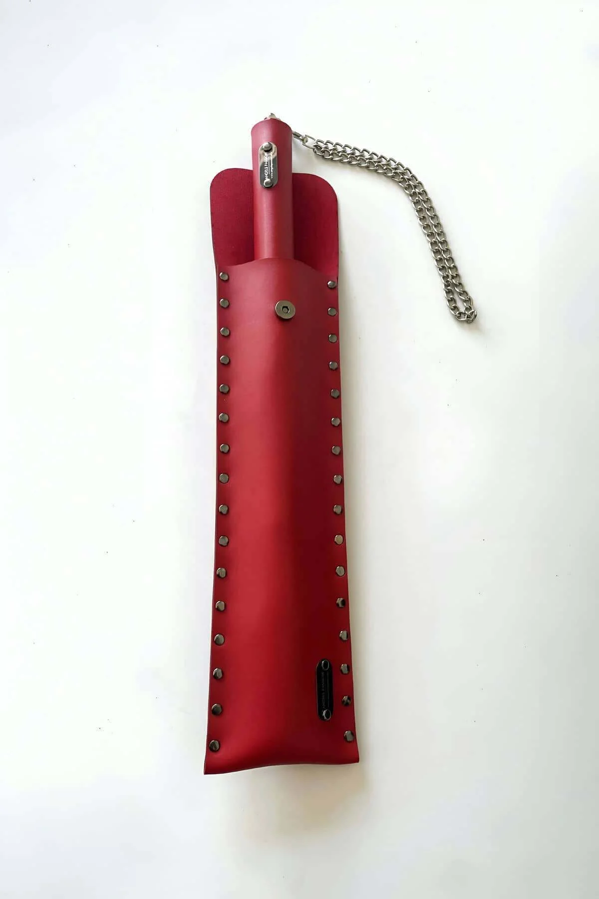 Deri Çantalı Kırmızı Kırbaç, Şık Deri Kırbaç, Sexy Aksesuar - Brf1287