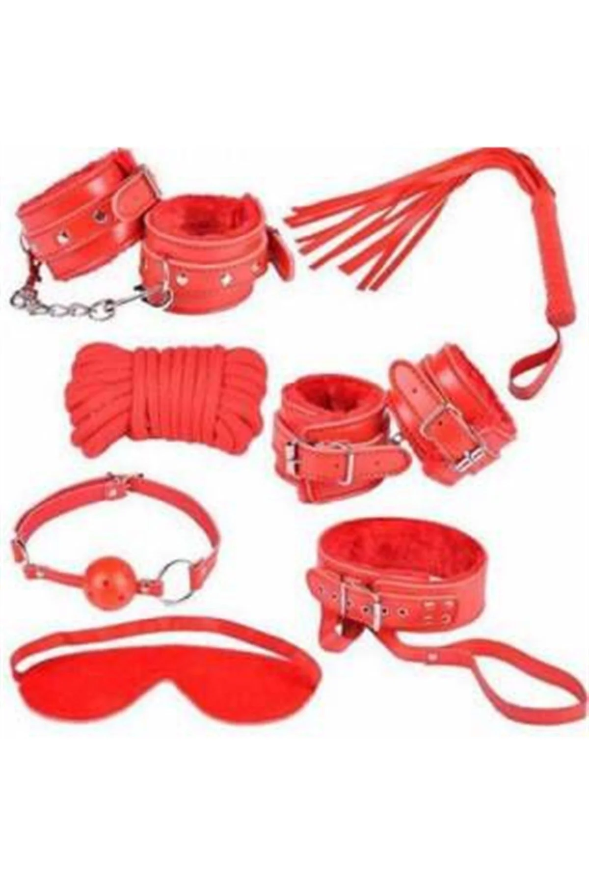 Grinin 50 Tonu Fantazi Kelepçe Kırbaç Seti