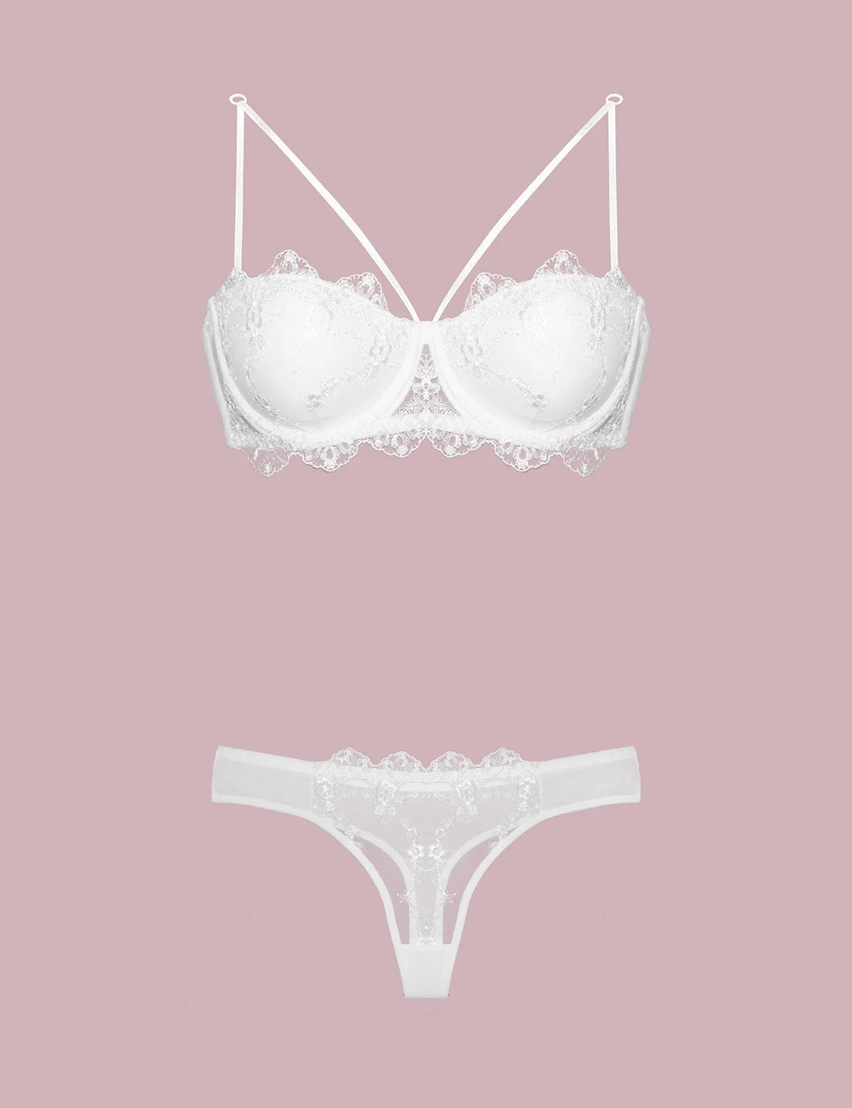 4591 Destekli Dantelli Sütyen Takım