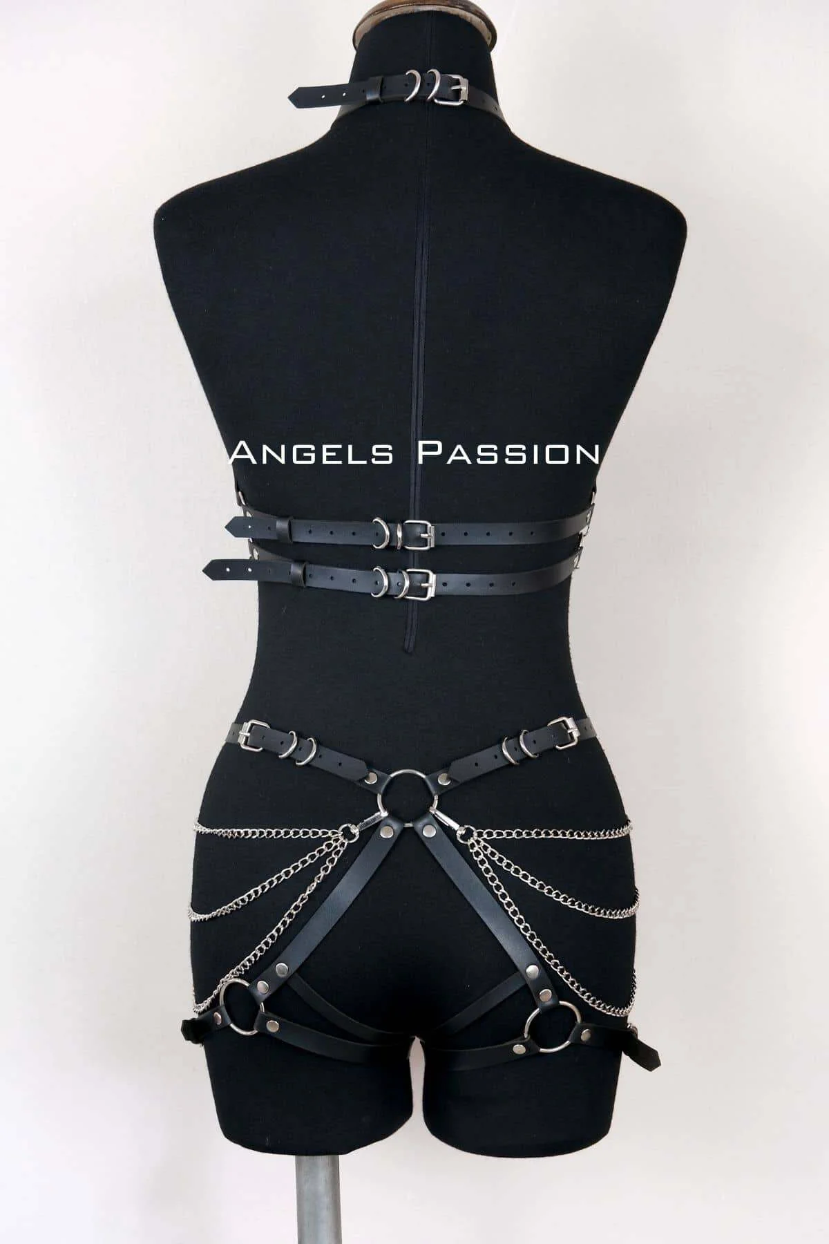 Deri Body Harness, Kadın Deri Fantezi Giyim - Brf1084