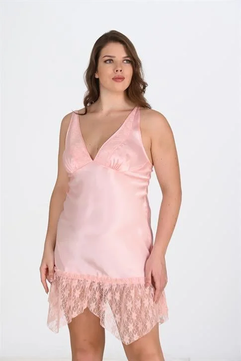 Büyük Beden Somon Gecelik 2112