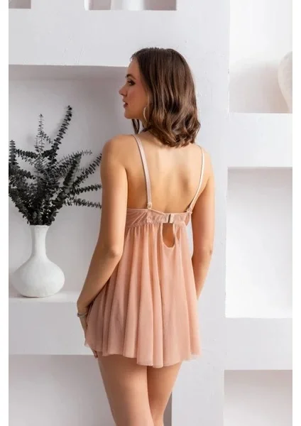 Gallipoli 31932 Çiçek Desenli Tül Gecelik