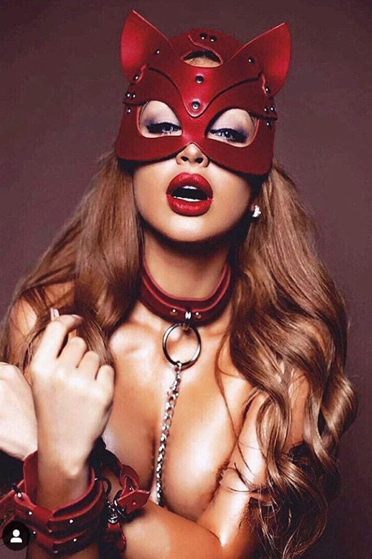 Fantezi Maske  Boyunluk Ve Kelepçe