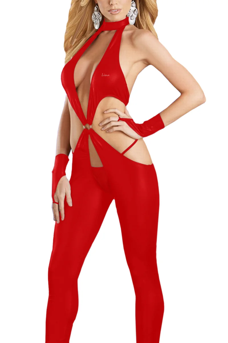 Kırmızı Fantazi İç Giyim Kostümü