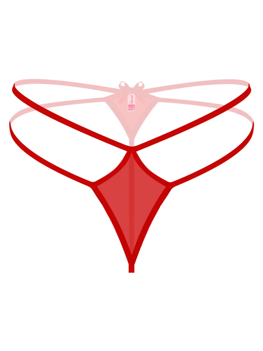 Büyük Beden Kırmızı Fantazi String Külot