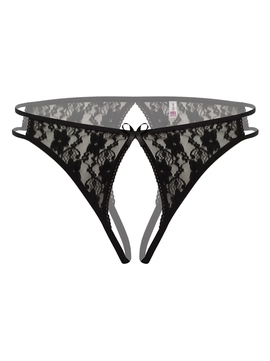 Ağı Açık Büyük Beden Siyah Fantazi Külot