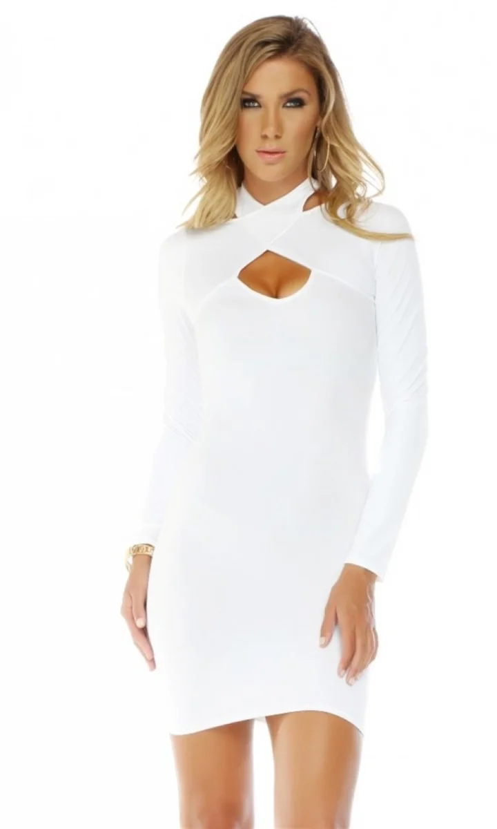 B101024 Uzun Kollu Elbise