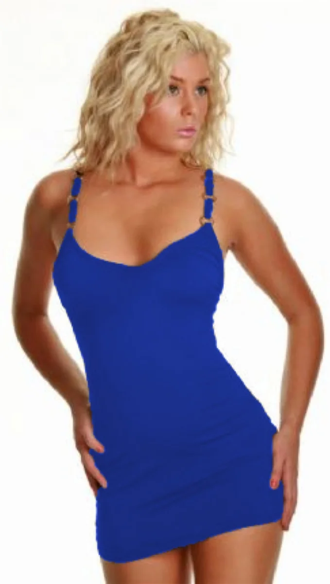 B060822 Metal Askılı Seksi Elbise