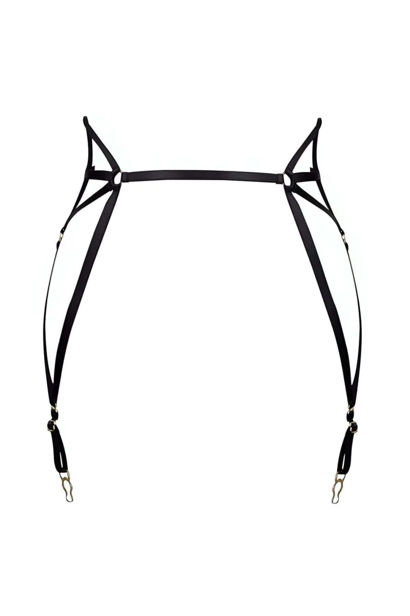 Çok Seksi Lastik Jartiyer Harness - Brf153