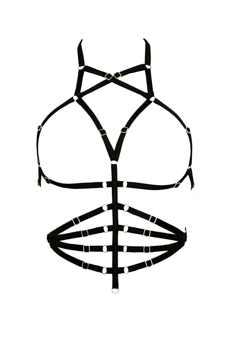Göbek Üstü Sıralı Seksi Harness - Brf160