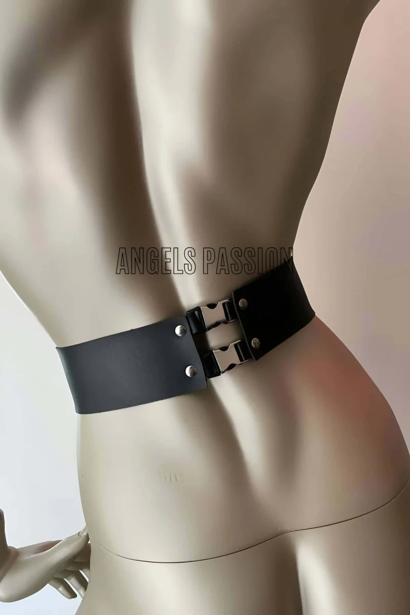 Klipsli Deri Korse Harness - Deri Korse Elbise - Brf594