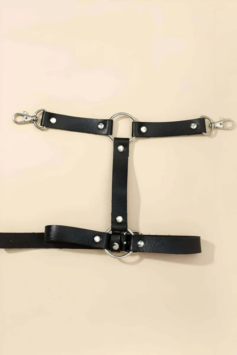 Tek Bacak Deri Jartiyer Harness - Brf962