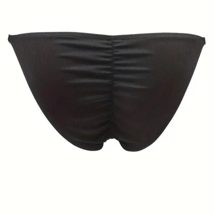 Erkek  Siyah Büzgülü Slip İç Giyim