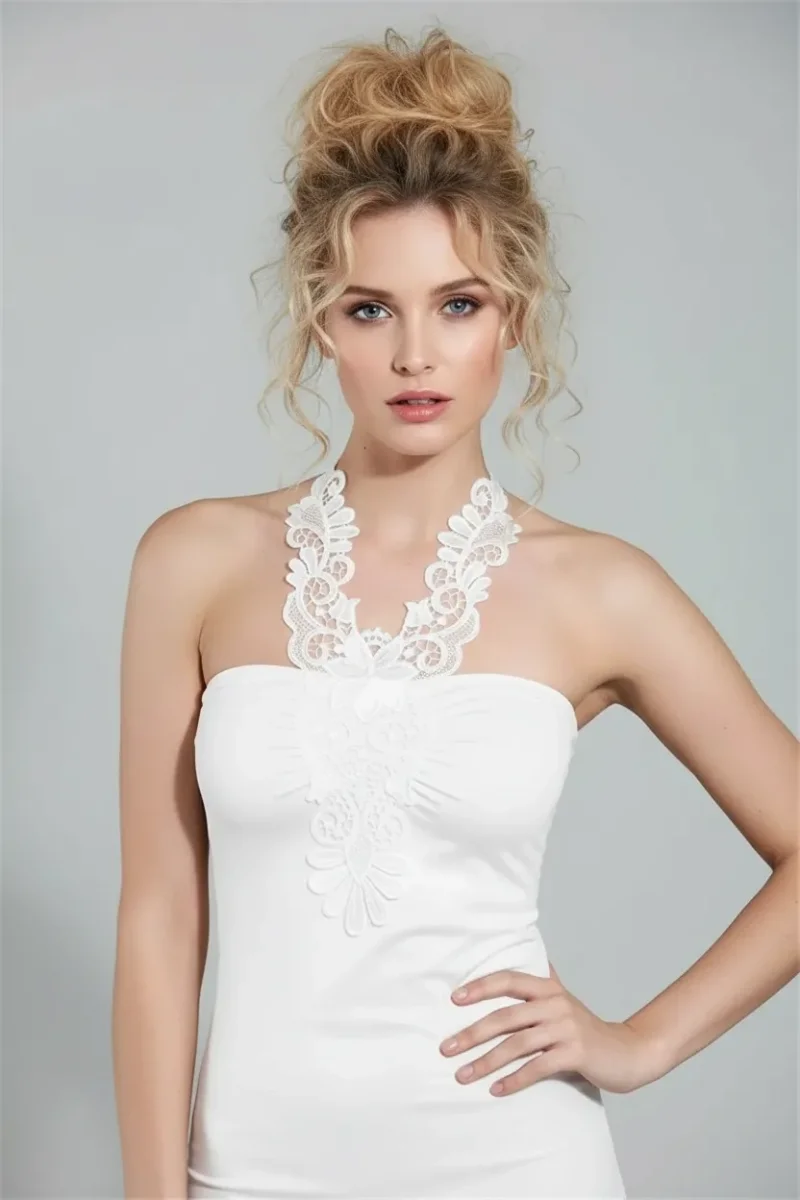 Şahinler Güpürlü Straples Atlet B378