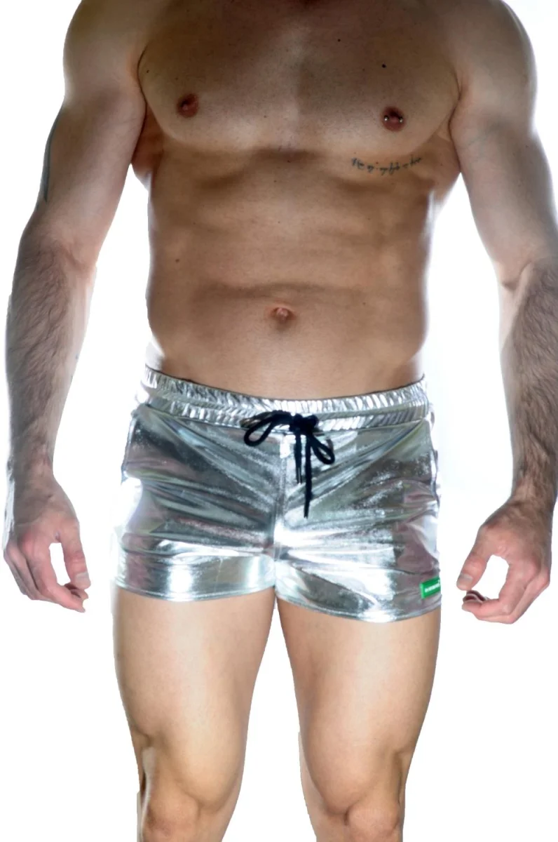 Erkek Gümüş Lame Short