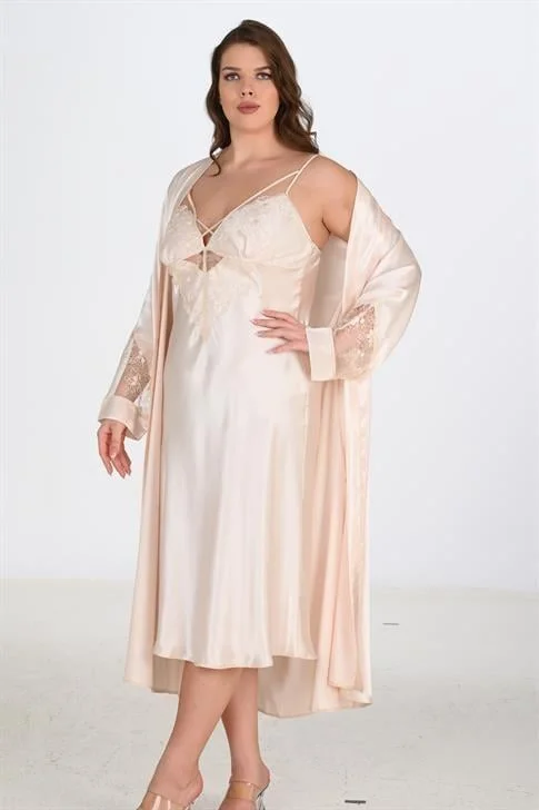 2li Fildişi Sabahlık Takımı Bigsize 6222