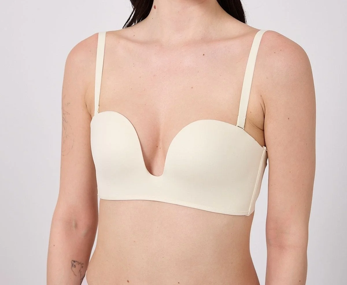 Freshness Msf05 Destekli V Dekolte Lazer Kesim Sütyen