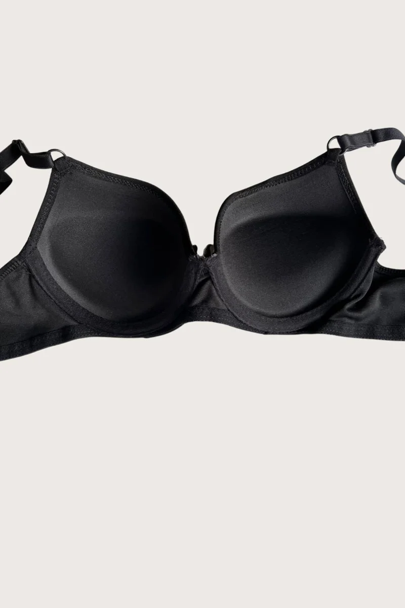 Siyah-beyaz-kırmızı-ten 4'lü Dolgulu Push Up Micro Balenli Günlük Tek Destekli Sütyen