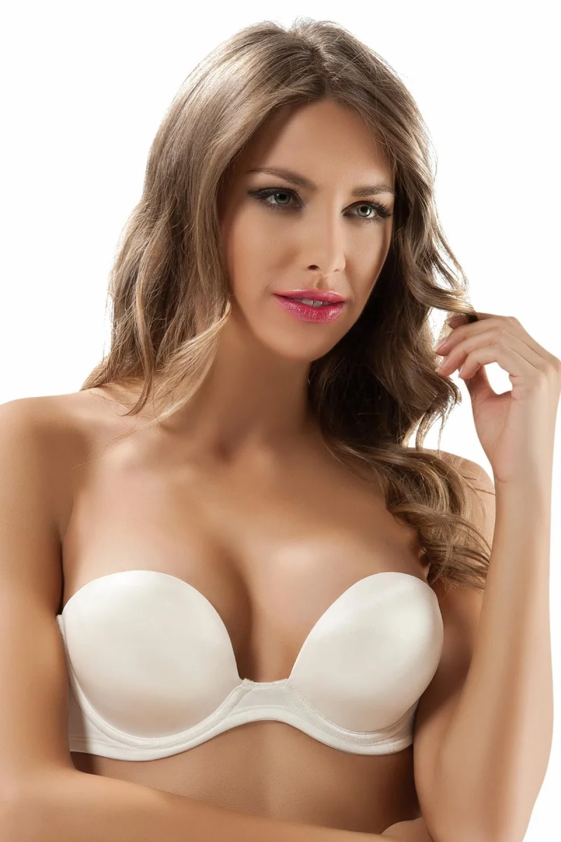 Straplez Silikonlu Sihirli Sütyen Kadın 7036