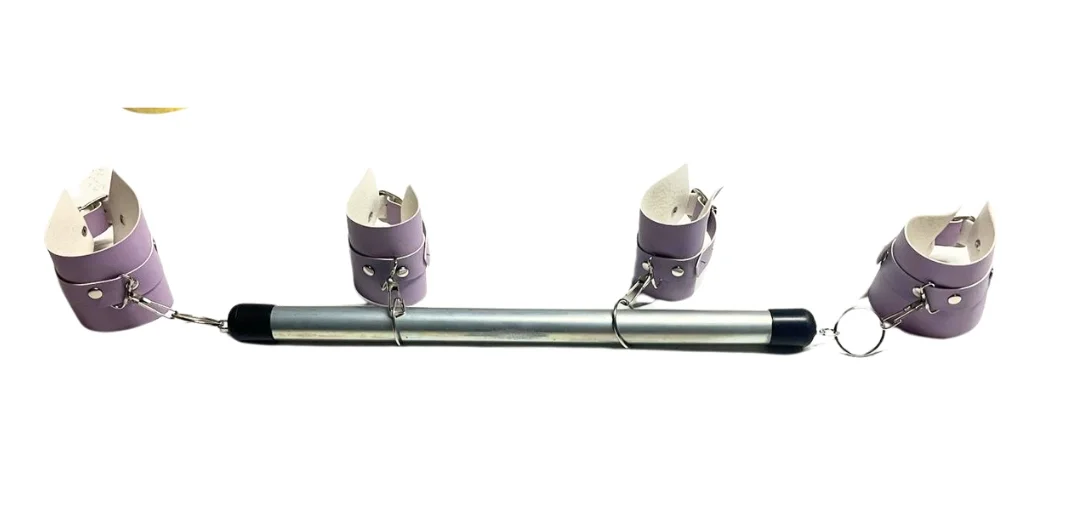 Fantezi Seksi Deri Borulu Lila El Ayak Kelepçesi