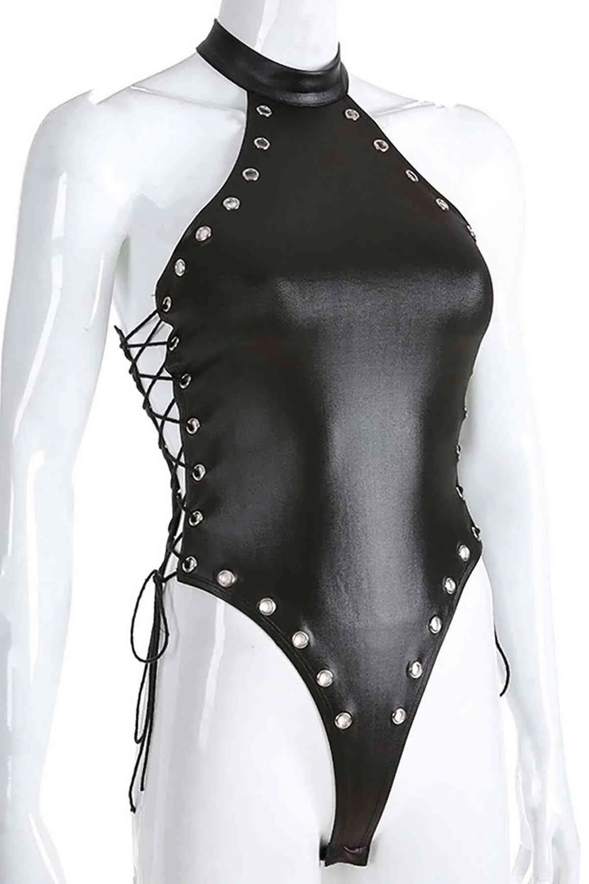 Fantezi Yanları Kuş Gözlü Yandan Bağlamalı Seksi Babydol