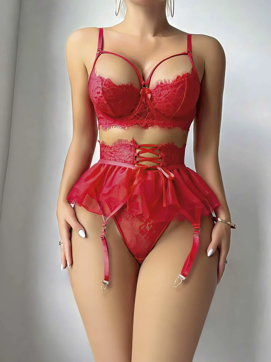 Kadın Kırmızı Etekli Fantezi Kostüm 2018