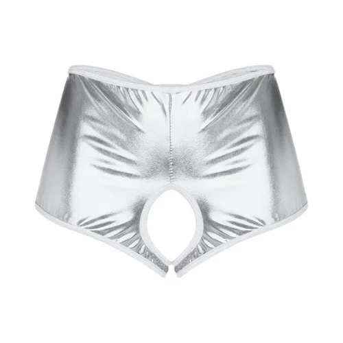 Fantezi Gümüş Özel Bölgeleri Açık Parlak Külot