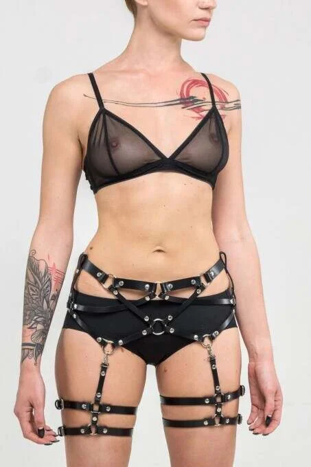 Deri Fantazi Jartiyer Harness - Brf876