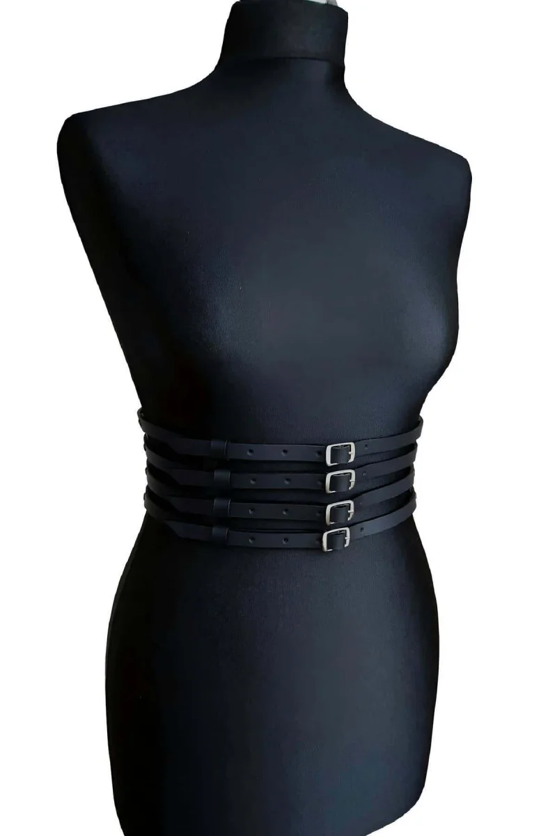 Deri Bayan Deri Dört Sırakı Bel Kemer - Brf910