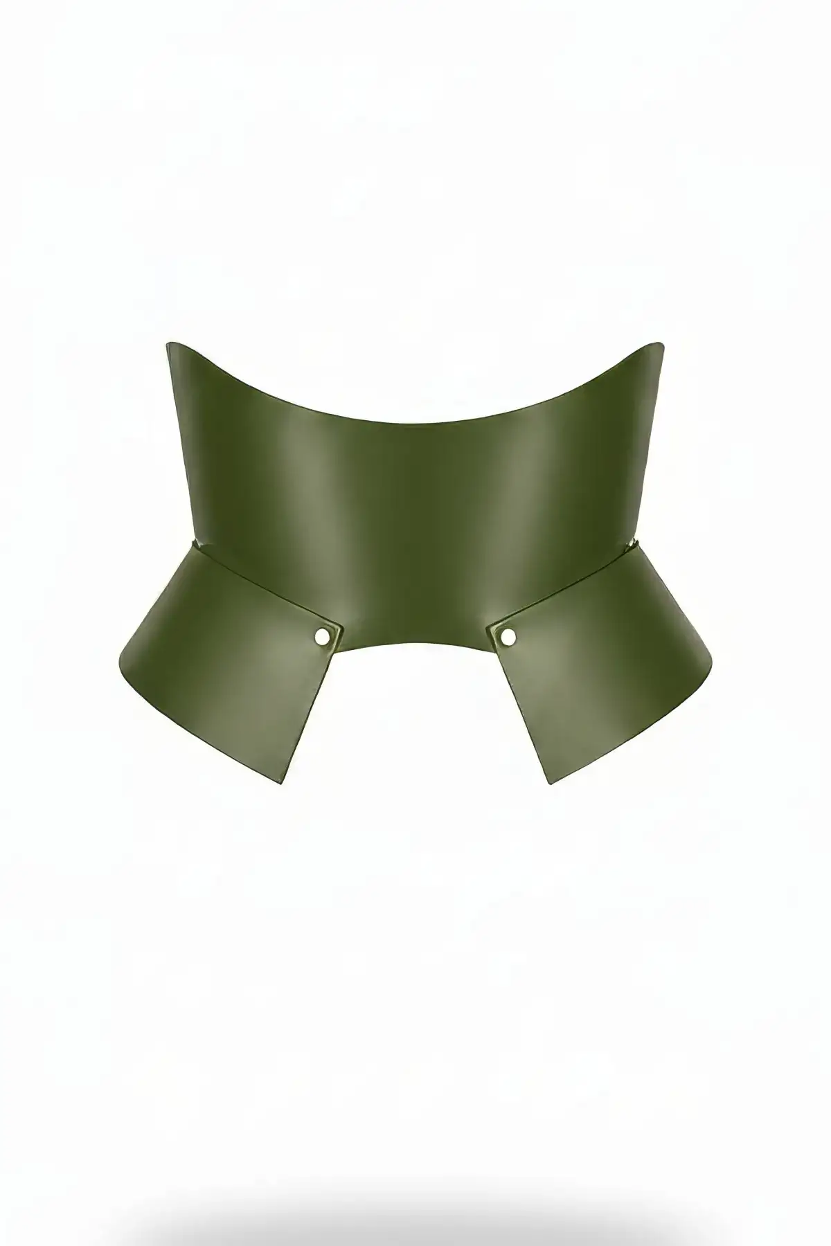 Haki Deri Geniş Kadın Kemeri, Korse Deri Kemer - Brf611