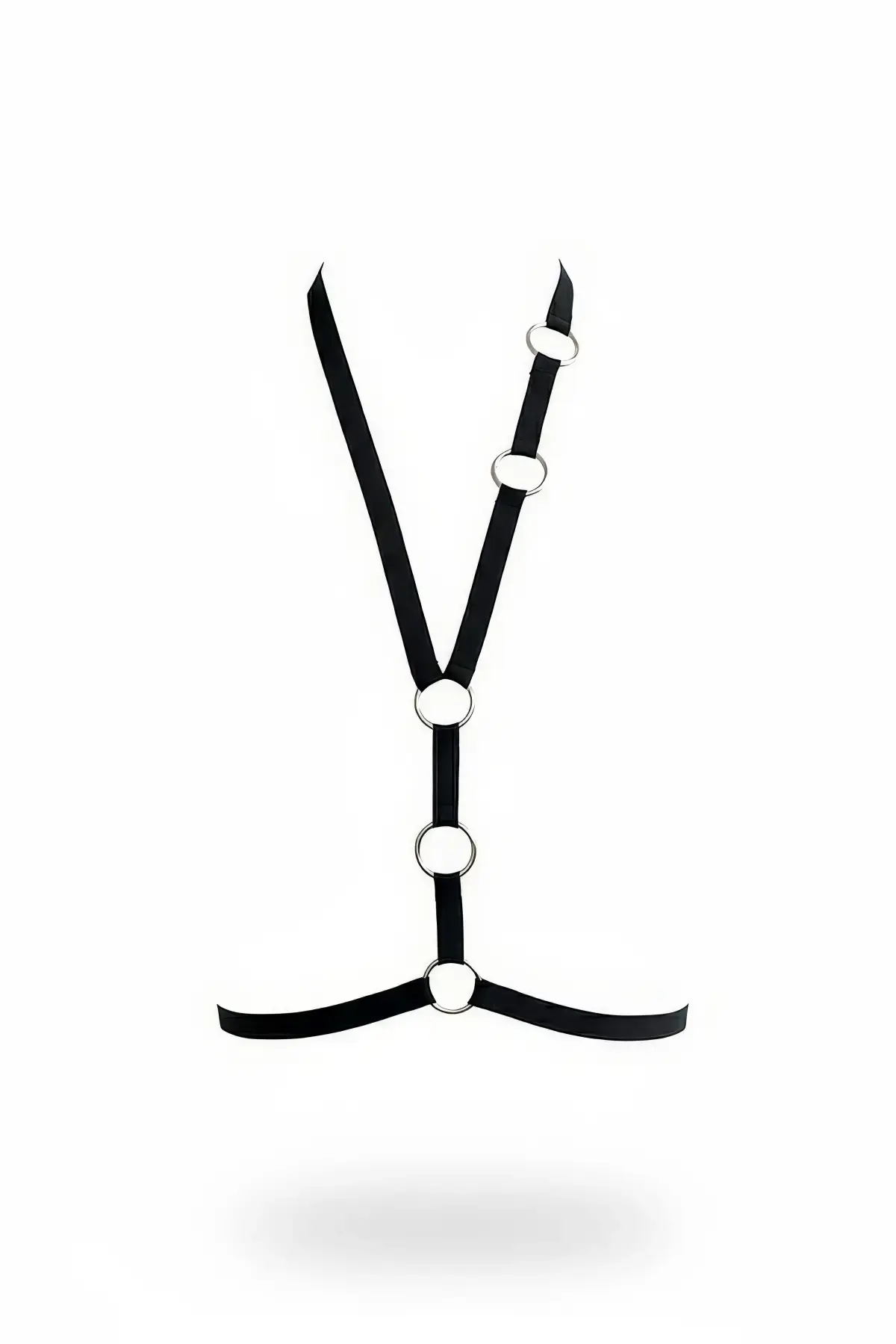 Siyah Kadın Kemer Halka Detaylı Vücut Aksesuarı - Brf101