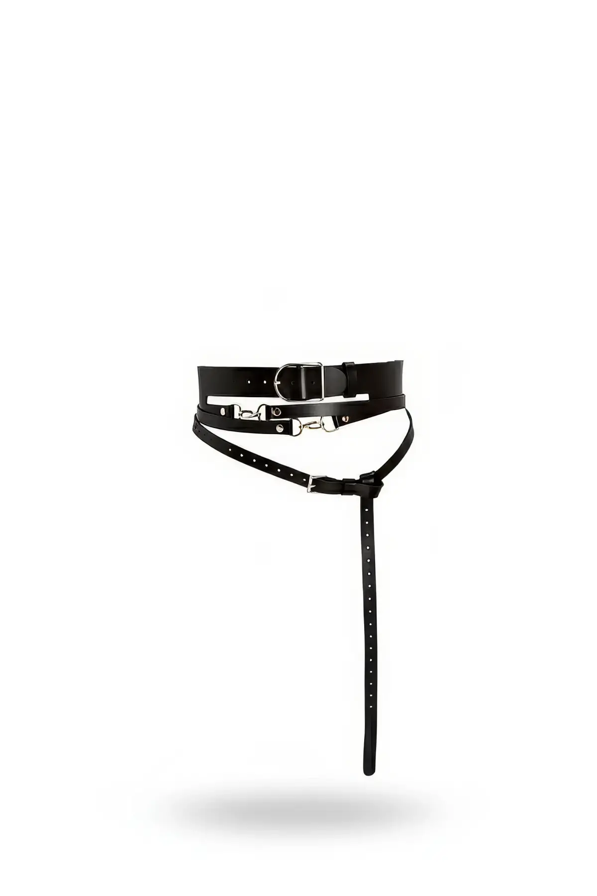 Siyah Kadın Kemer Kalın Metal Tokalı Bel Aksesuarı - Brf1129