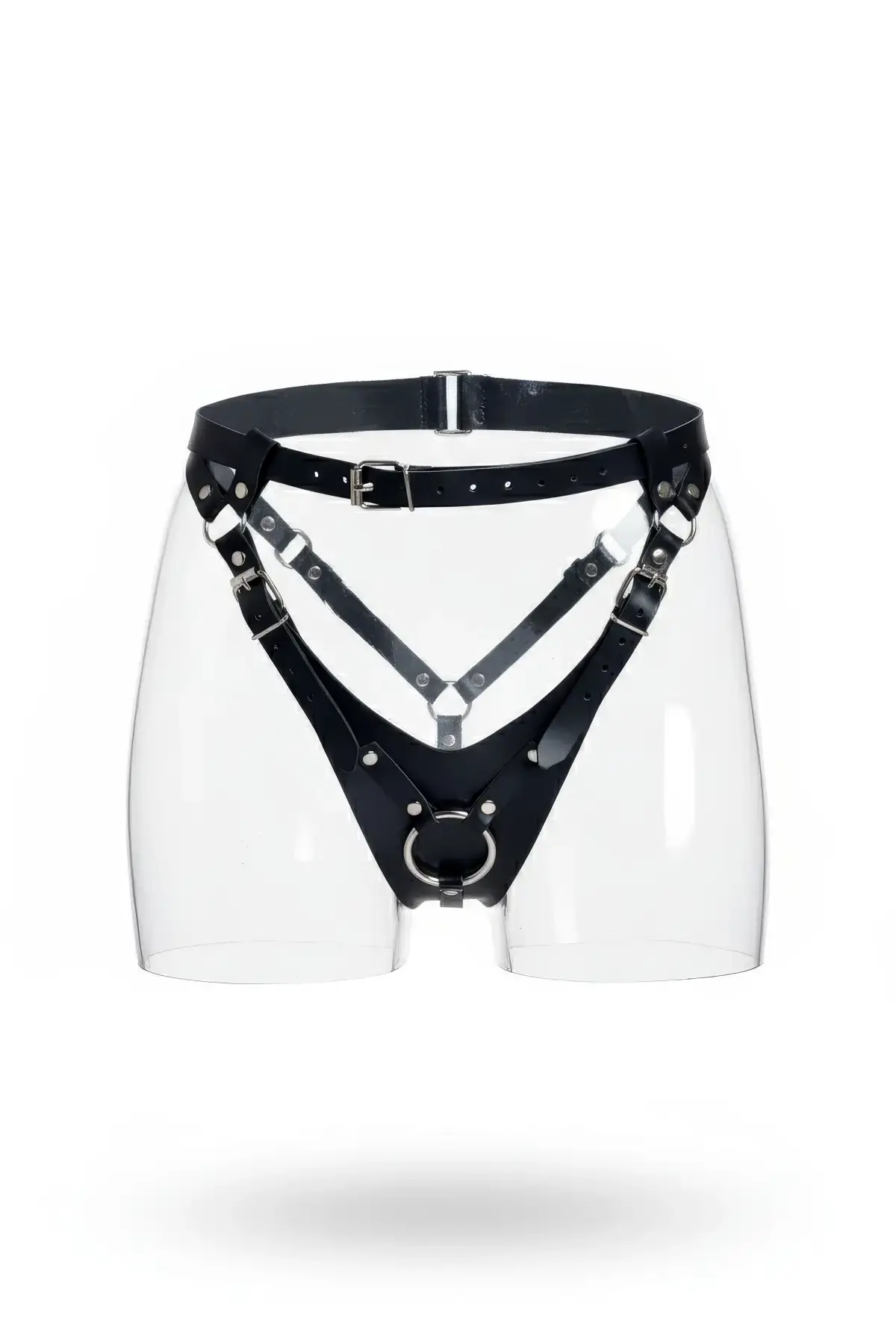 Siyah Kadın Kemer Deri Vücut Tokalı Aksesuar - Brf1281