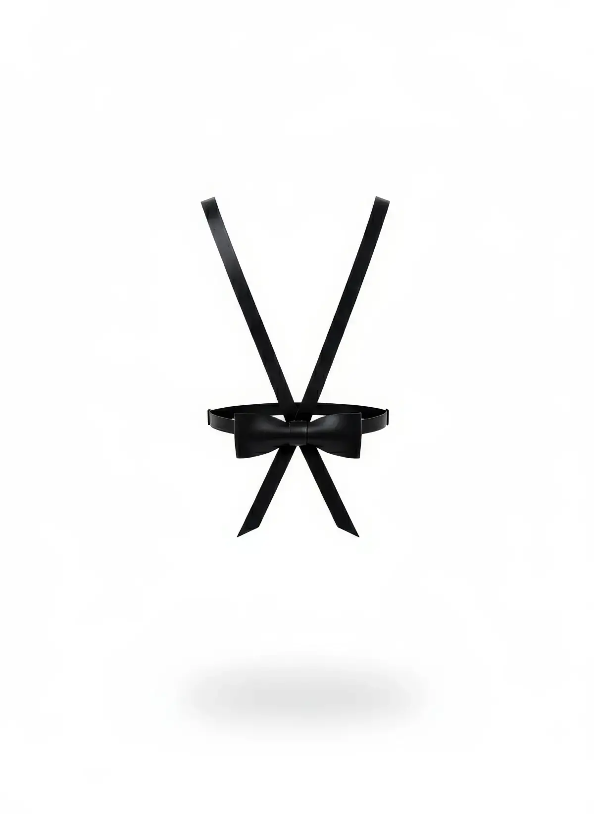 Siyah Kadın Kemer Papyon Detaylı İnce Bel Aksesuarı - Brf177