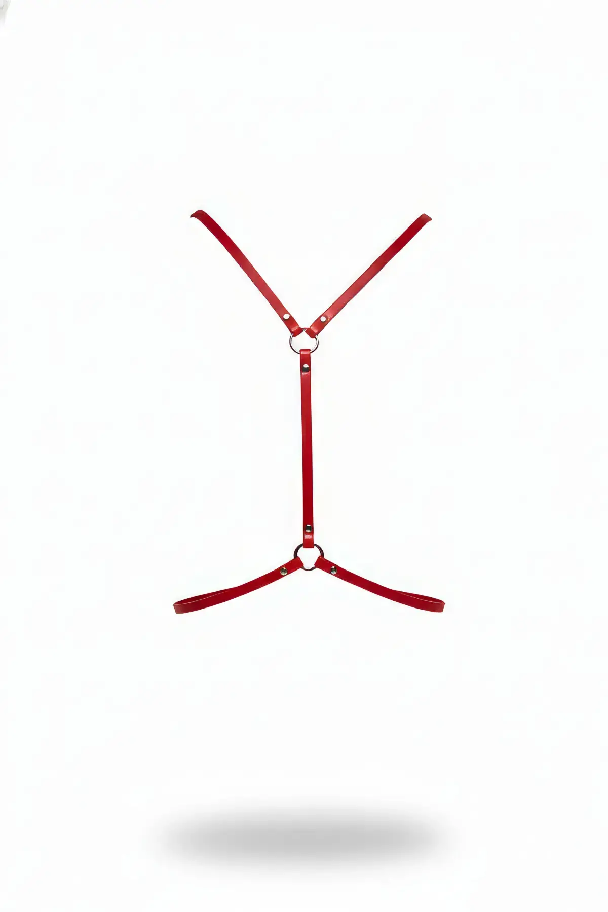 Kırmızı Kadın Kemer O Halka Detaylı Vücut Kemer - Brf202