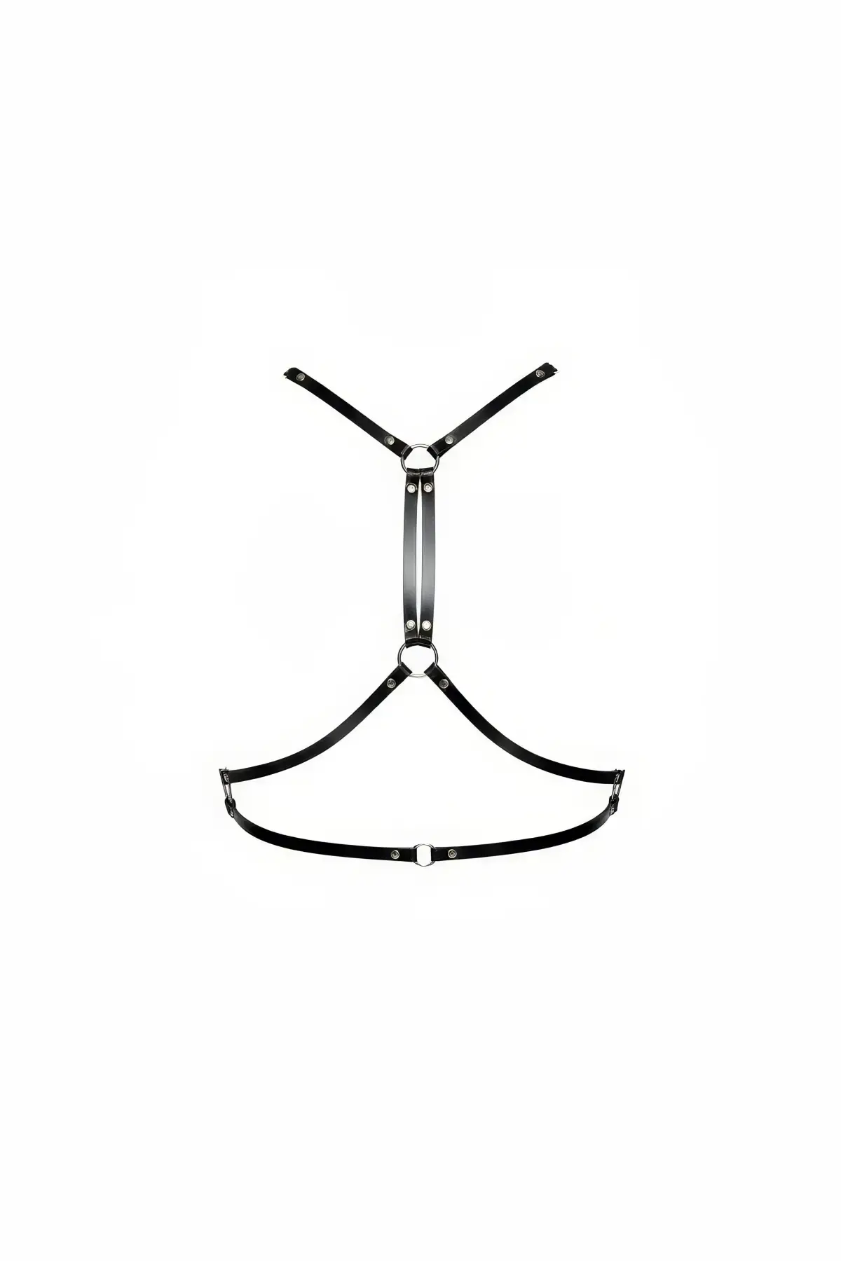 Siyah Kadın Kemer Suni Deri Vücut Aksesuarı - Brf203