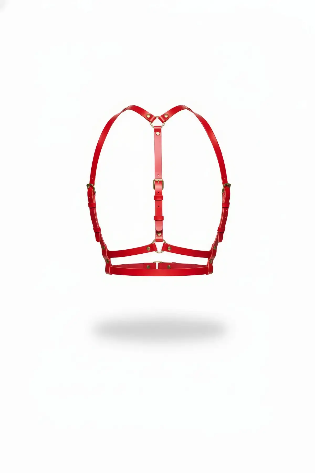 Kırmızı Kadın Kemer Deri Çoklu Şeritli Vücut Aksesuarı - Brf205