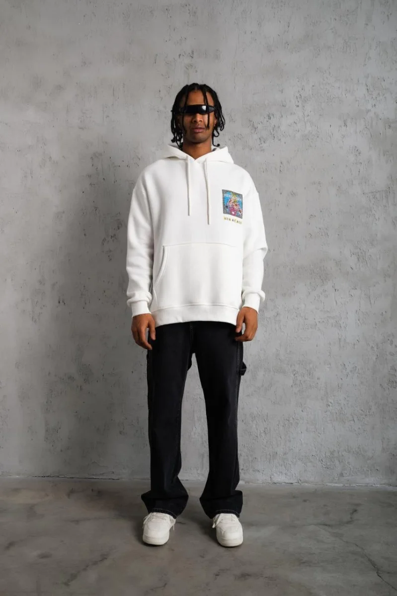 Patel Six Baskılı Kapüşonlu Sweat - Beyaz -