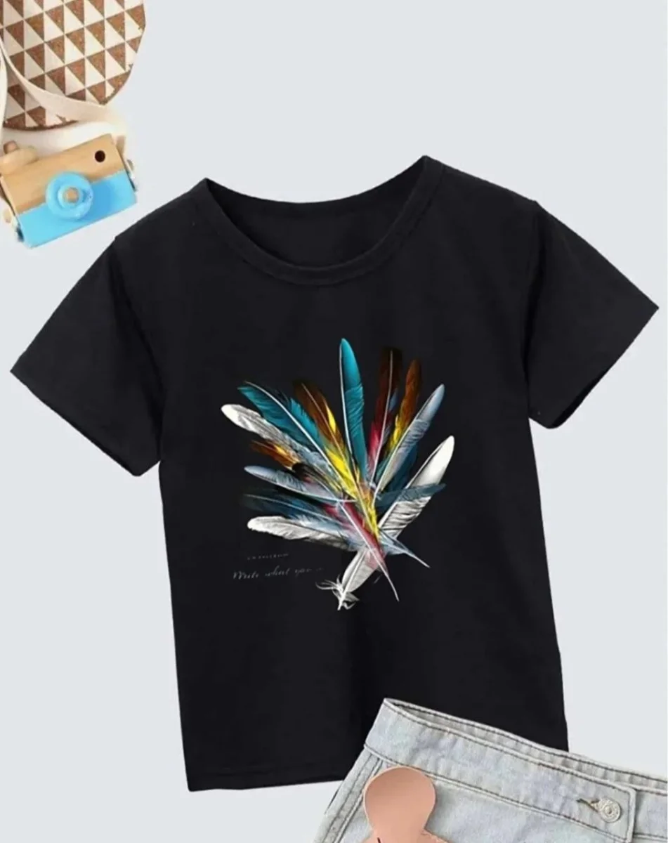 Baskılı T-Shirt- Siyah -