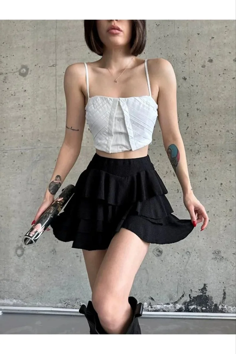 Mykonos Basic Etek - Siyah -