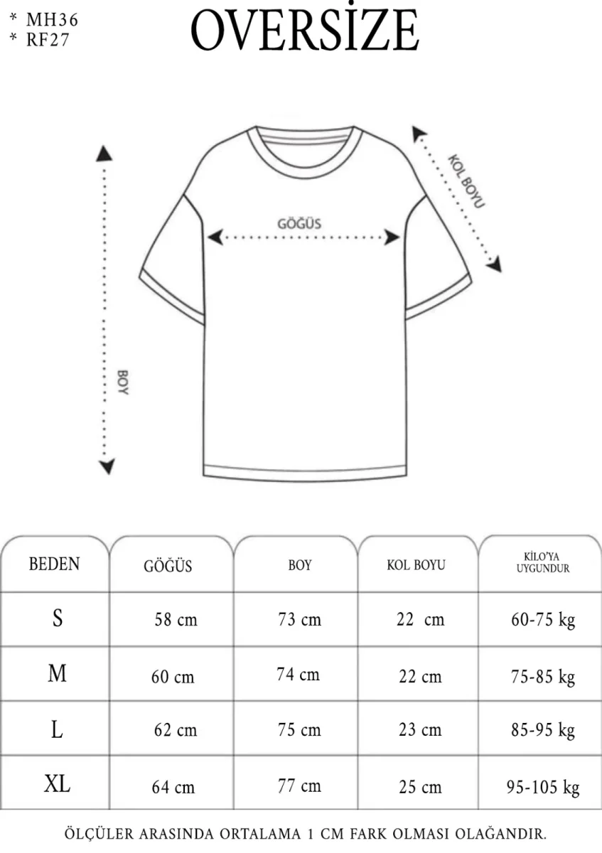 Bisiklet Yaka Baskılı Double Oversize T-Shirt - Beyaz -