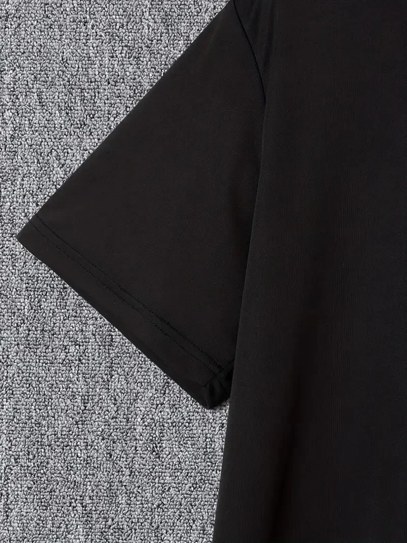 20/1 Penye Compack I TRIED TO WARN YOU. Baskılı Oversize Bisiklet Yaka T-shirt - Siyah -