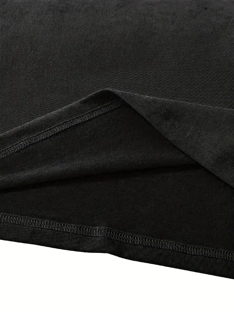 fiyonk Ön Arka baskılı siyah oversize   Kısa Kol t-shirt- Siyah -