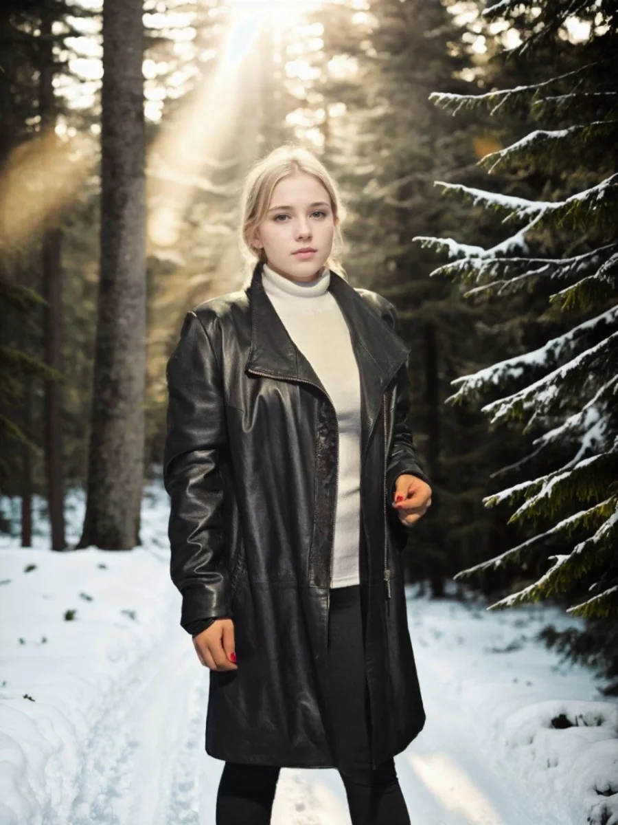 Uzun Kollu Hakiki Deri Ceket - Siyah