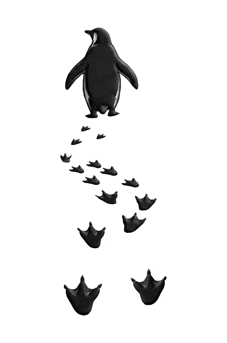 Erkek Nihilist Penguen Temalı Oversize Kapüşonlu Sweatshirt - Beyaz