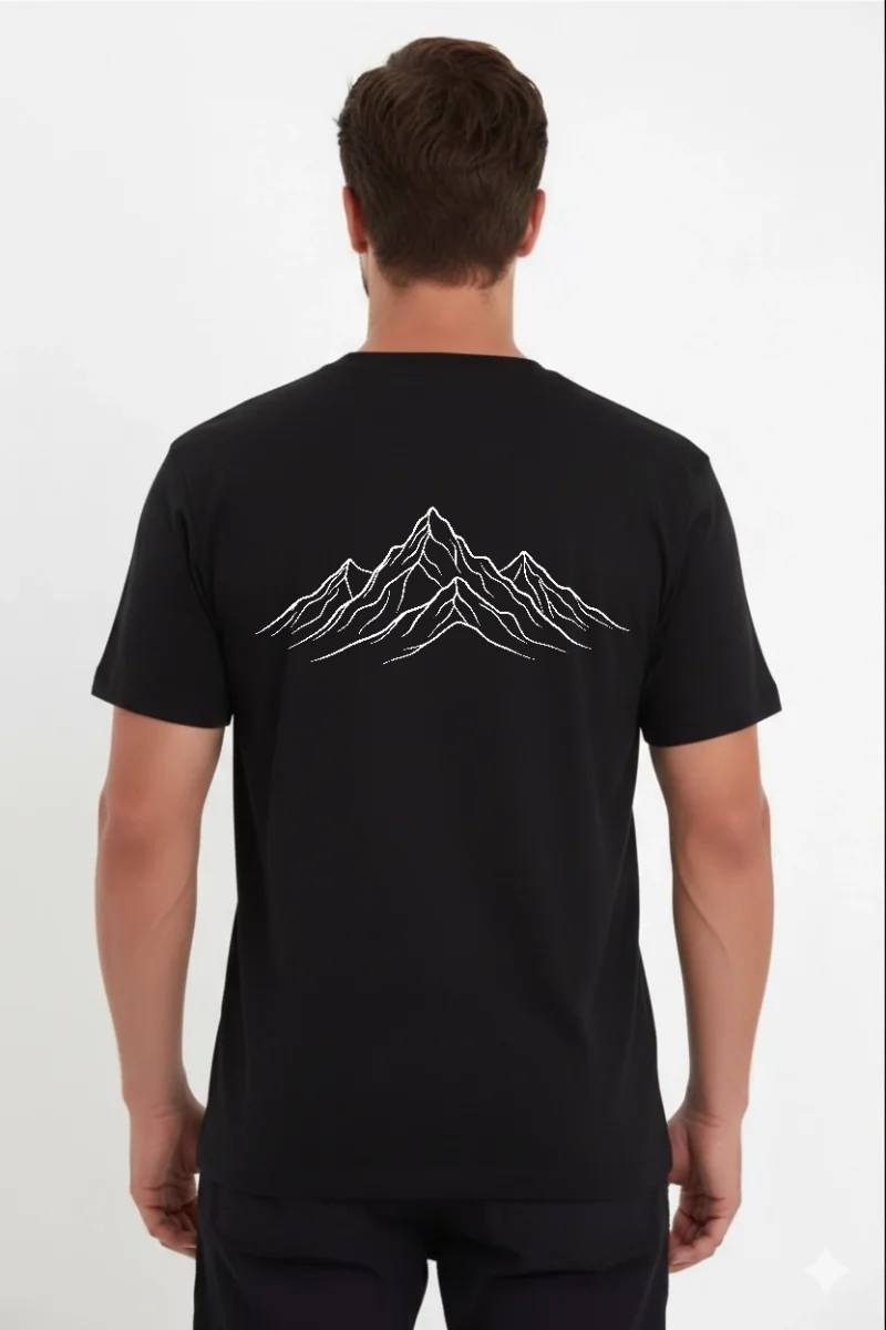 Erkek Nihilist Penguen Özel Tasarım Oversize Bisiklet Yaka Tişört - Siyah