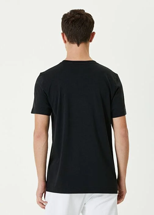 Basic Bisiklet Yaka Regular T-Shirt - Siyah -