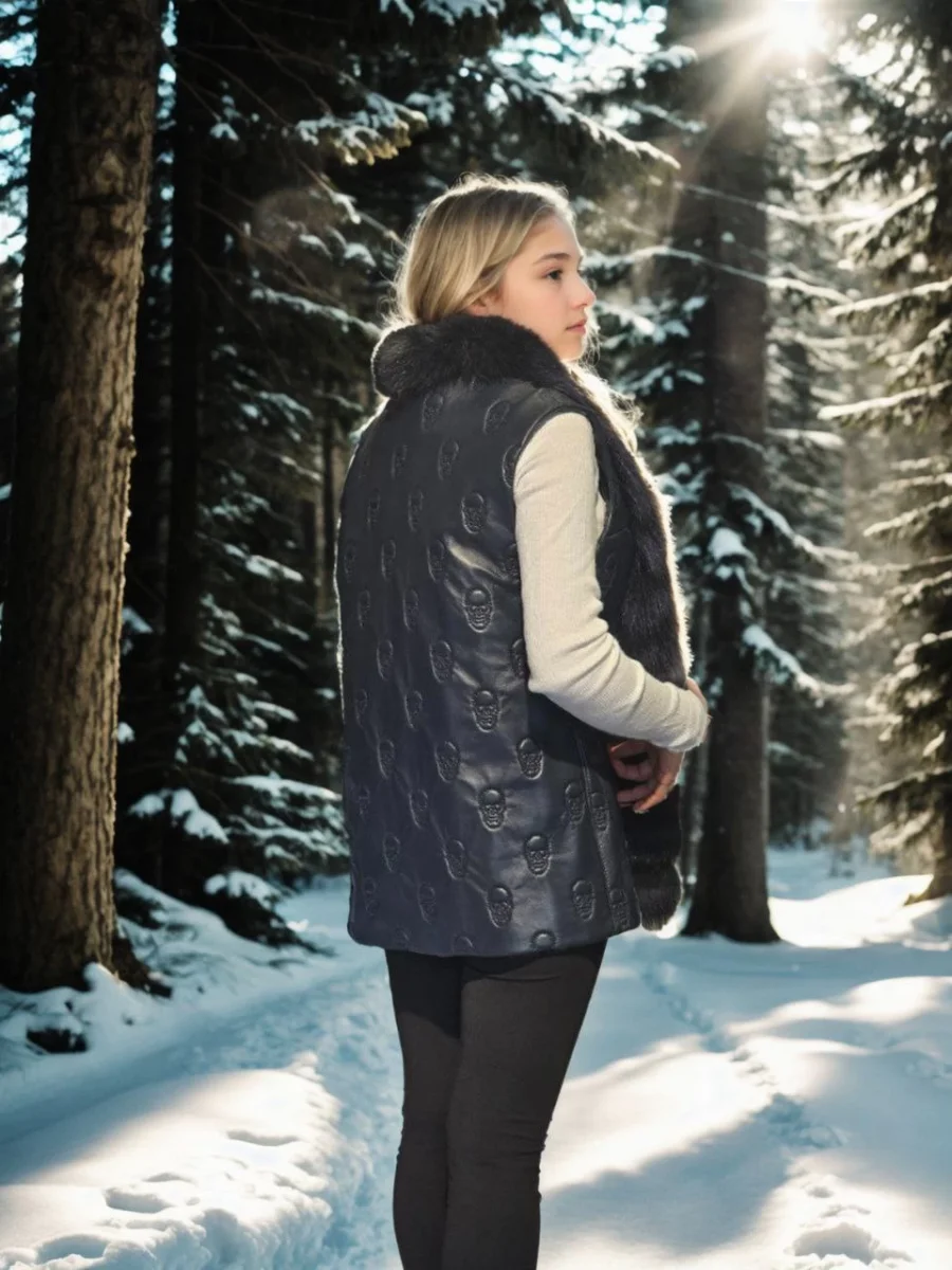 Kolsuz Fermuarlı Yelek - Lacivert -