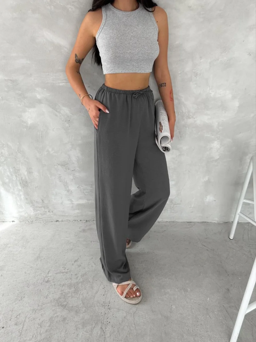 Ayrobin Oversize   Pantalon - Füme -